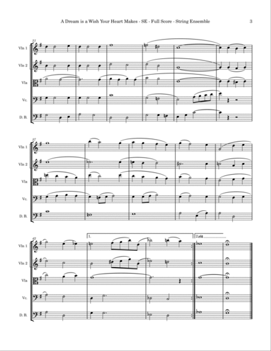 A Dream Is A Wish Your Heart Makes Cello scores gallery preview page 3
