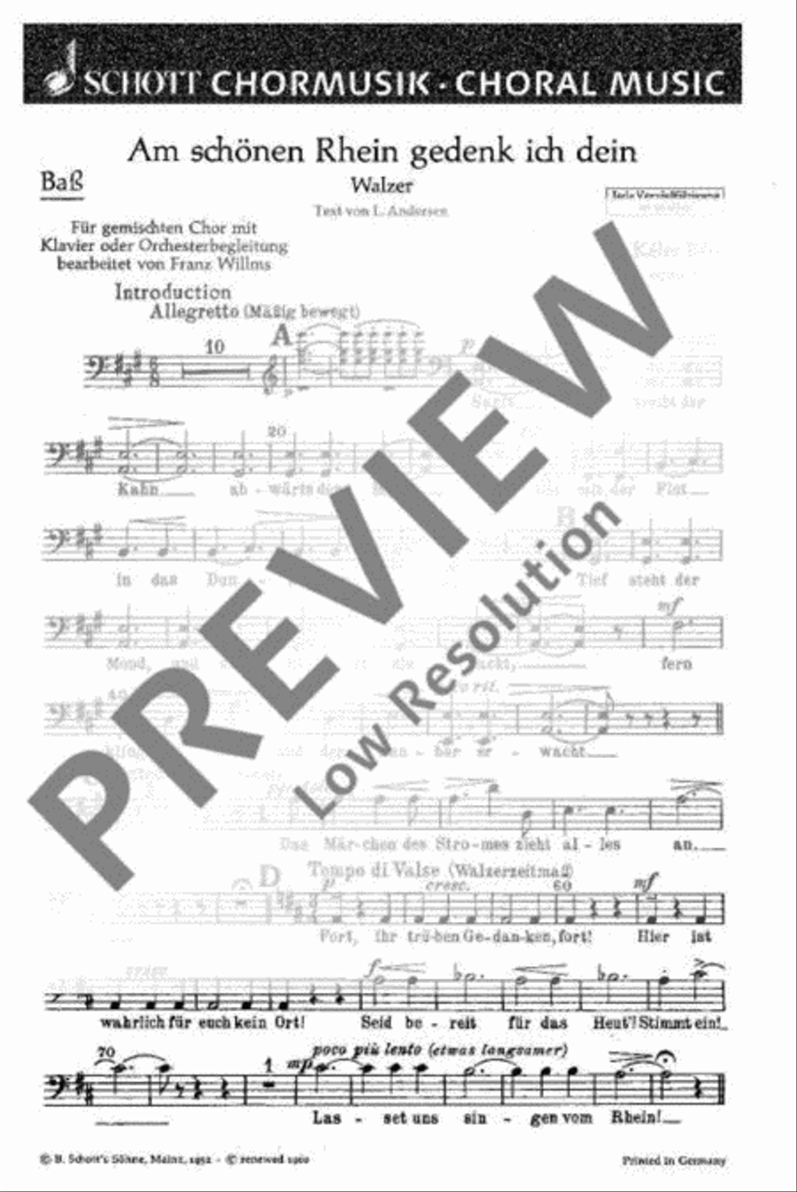 Am schönen Rhein gedenk ich dein Mixed Choir scores gallery preview page 2