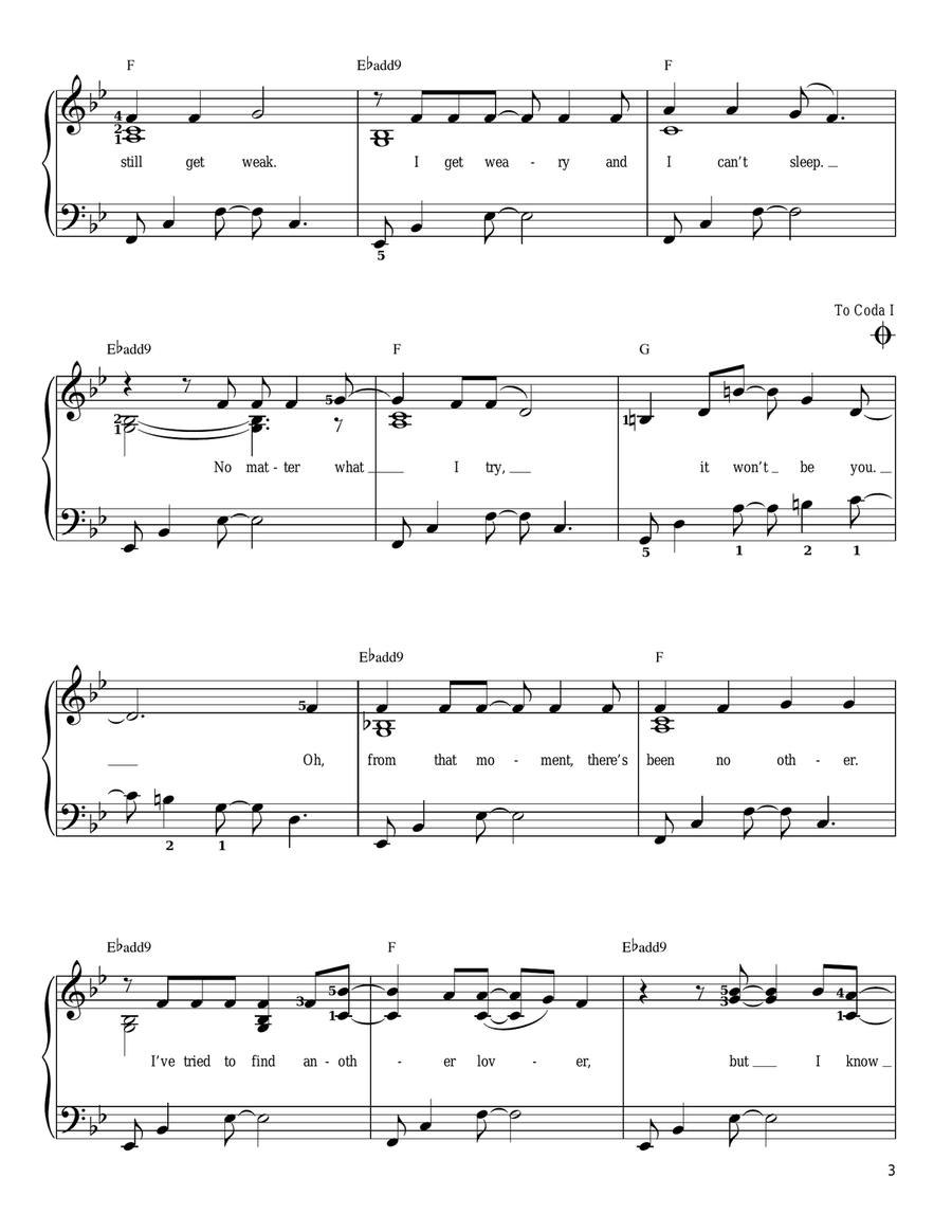 It Won't Be You Easy Piano scores gallery preview page 3