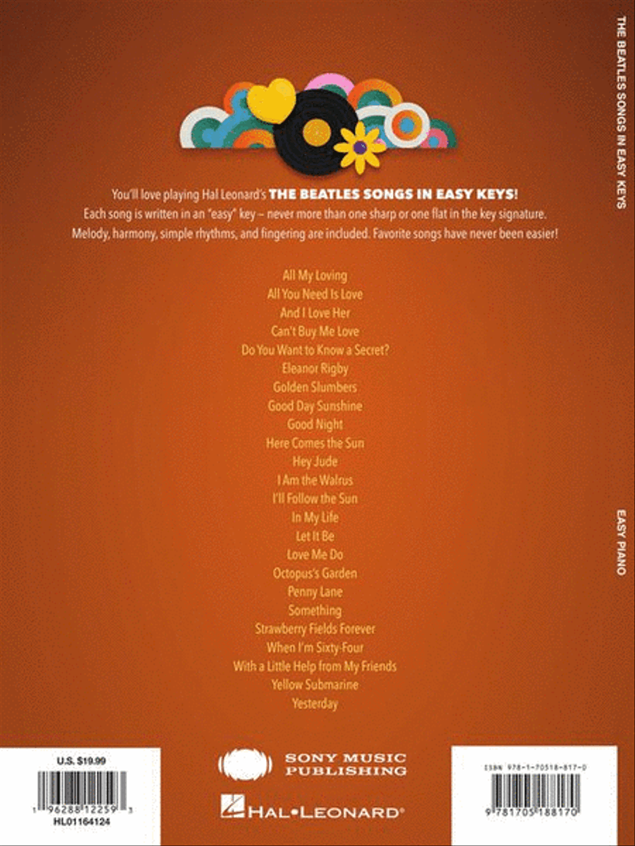 The Beatles – Songs in Easy Keys Easy Piano scores gallery preview page 7