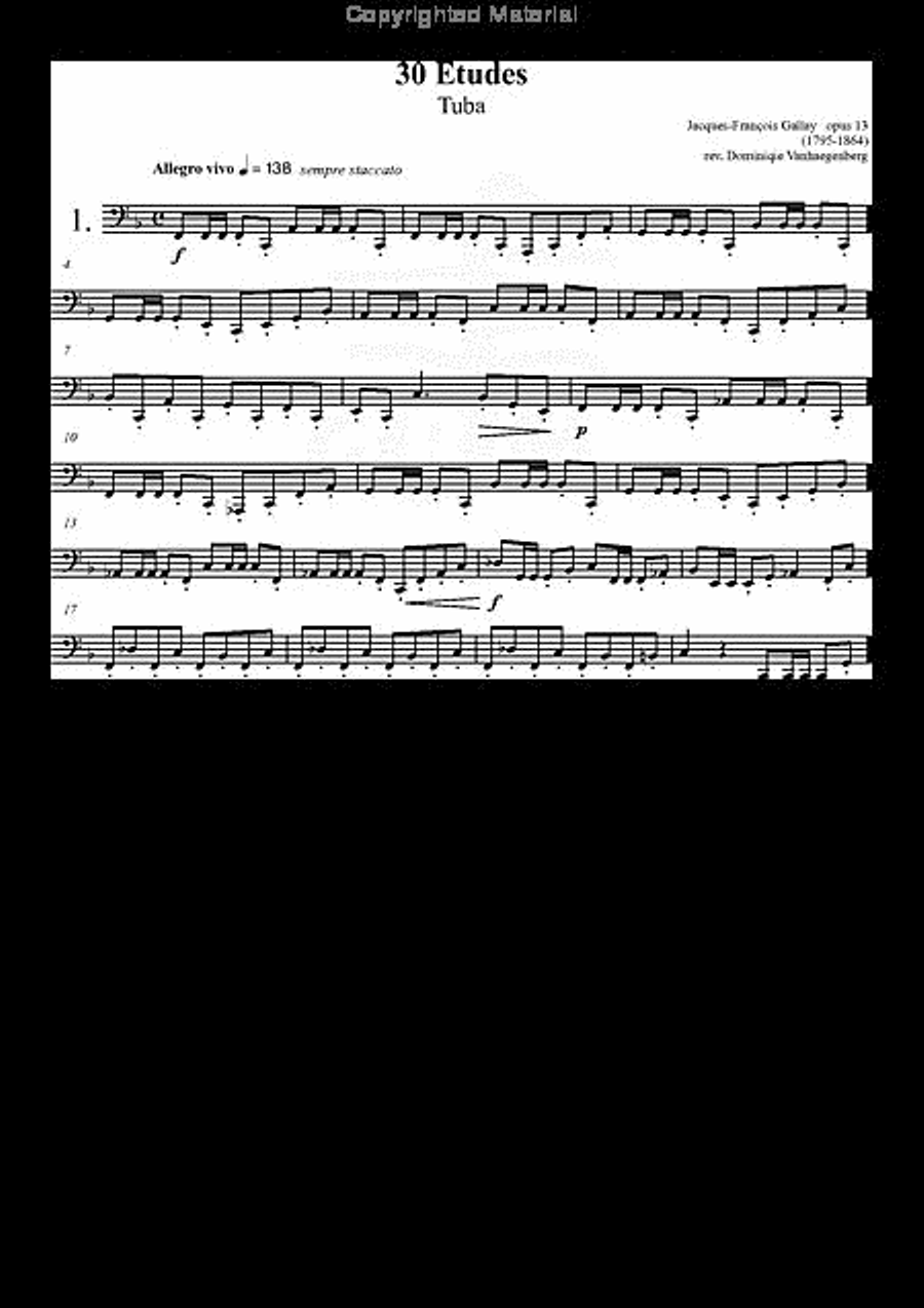30 Etudes op. 13 Tuba scores gallery preview page 2