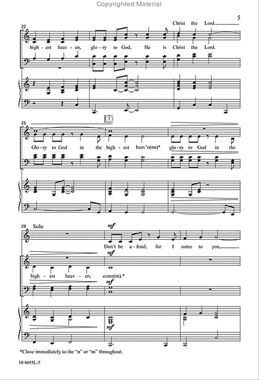 Glory to God in the Highest Heaven 4-Part scores gallery preview page 5