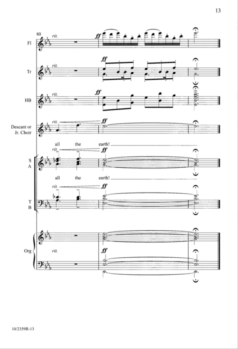 Be Exalted, O God 4-Part scores gallery preview page 13