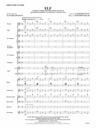 Book cover for Elf: A Medley from the Broadway Musical: Score