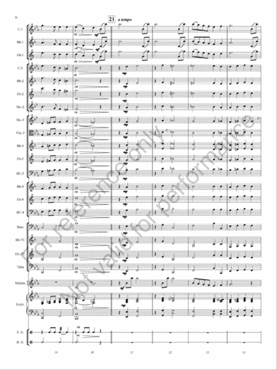 Blue Lake Reflections Concert Band scores gallery preview page 7