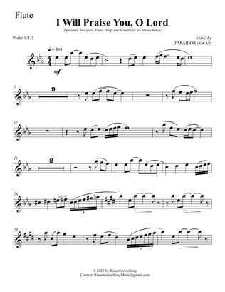 I Will Praise You, O Lord - INSTRUMENTAL PARTS (Unison, opt. Two-part, Flute, Handbells, Harp)