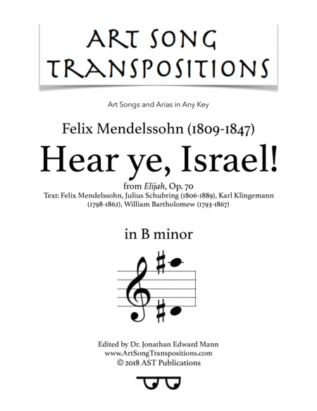 Hear ye, Israel! (B minor)