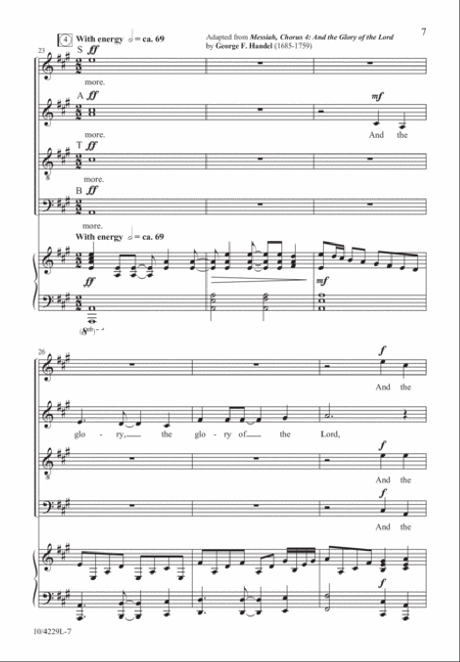 The Glory of the Lord The Glory of the Lord 4-Part scores gallery preview page 7
