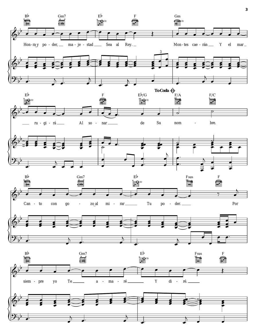 Canta Al Senor (Shout To The Lord) Guitar scores gallery preview page 3