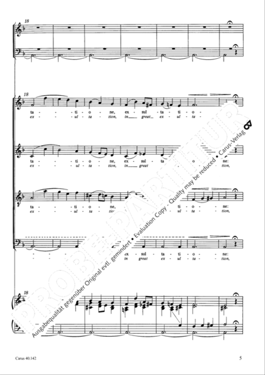 Afferentur (There were brought in gladness virgins pure and lovely) 4-Part scores gallery preview page 6