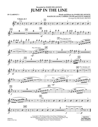 Jump in the Line - Bb Clarinet 1