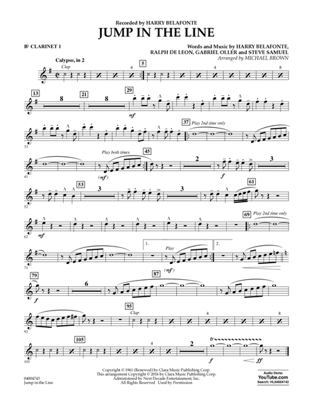 Jump in the Line - Bb Clarinet 1