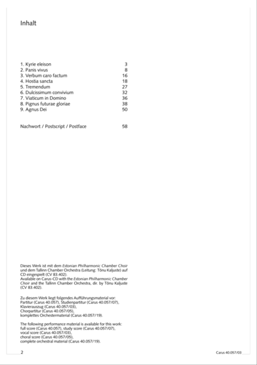 Litaniae de venerabili altaris Sacramento in Es 4-Part scores gallery preview page 3