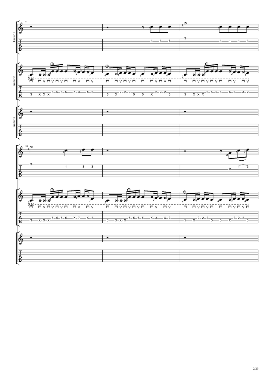 Girls Like You Guitar Ensemble scores gallery preview page 2