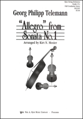 Allegro From Sonata No. 1 - Score