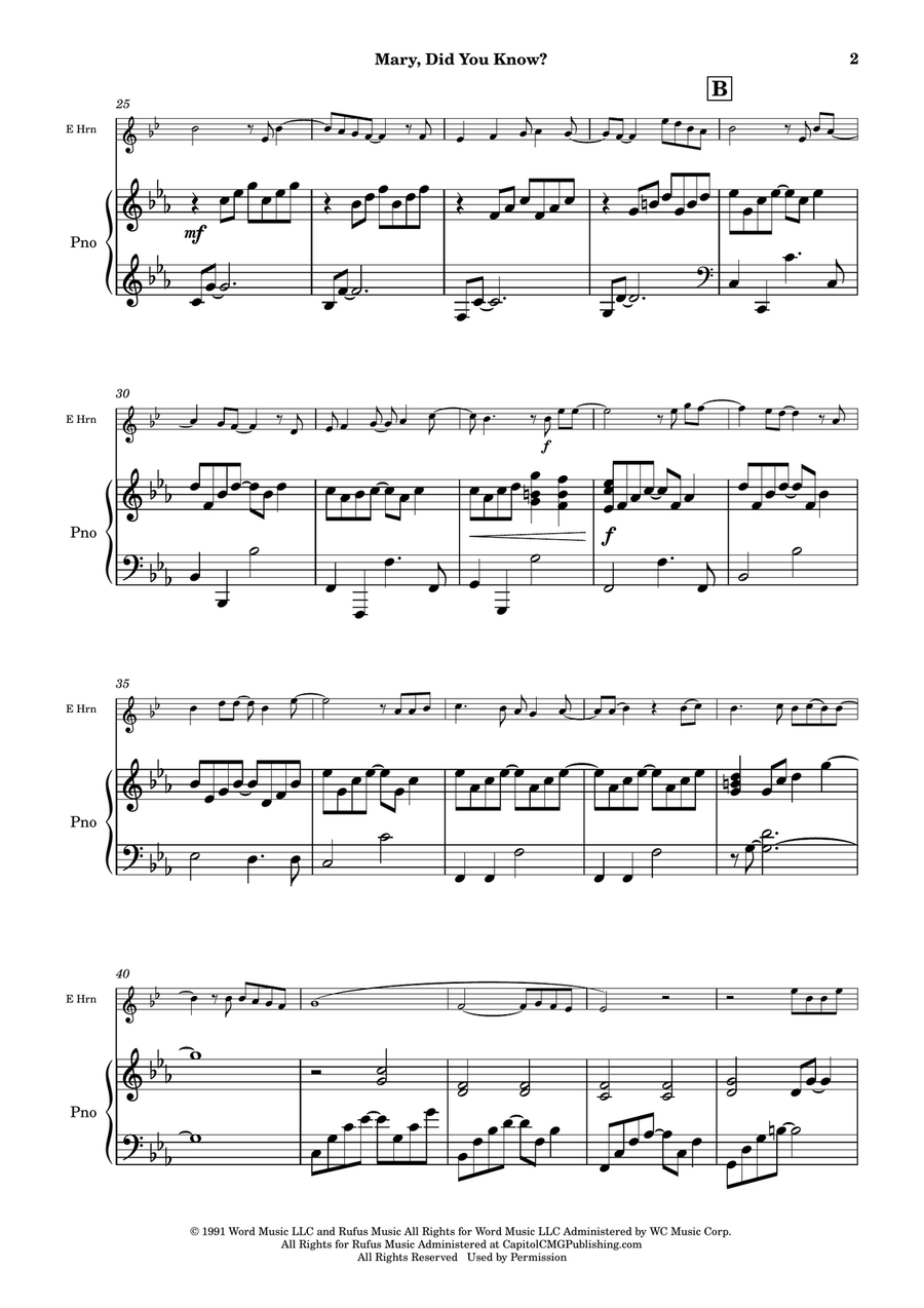 Mary, Did You Know? English Horn scores gallery preview page 3