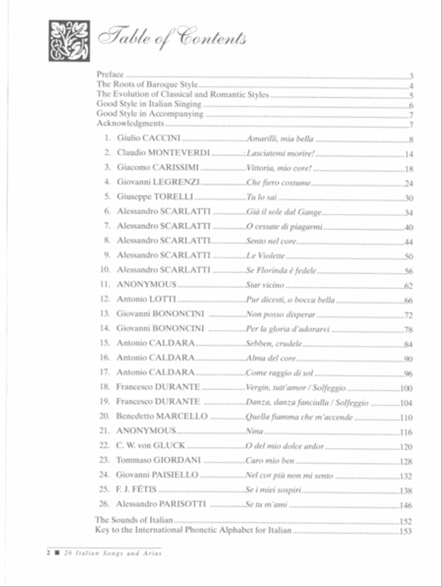 26 Italian Songs and Arias - Medium High Voice (Book/CD) High Voice scores gallery preview page 2