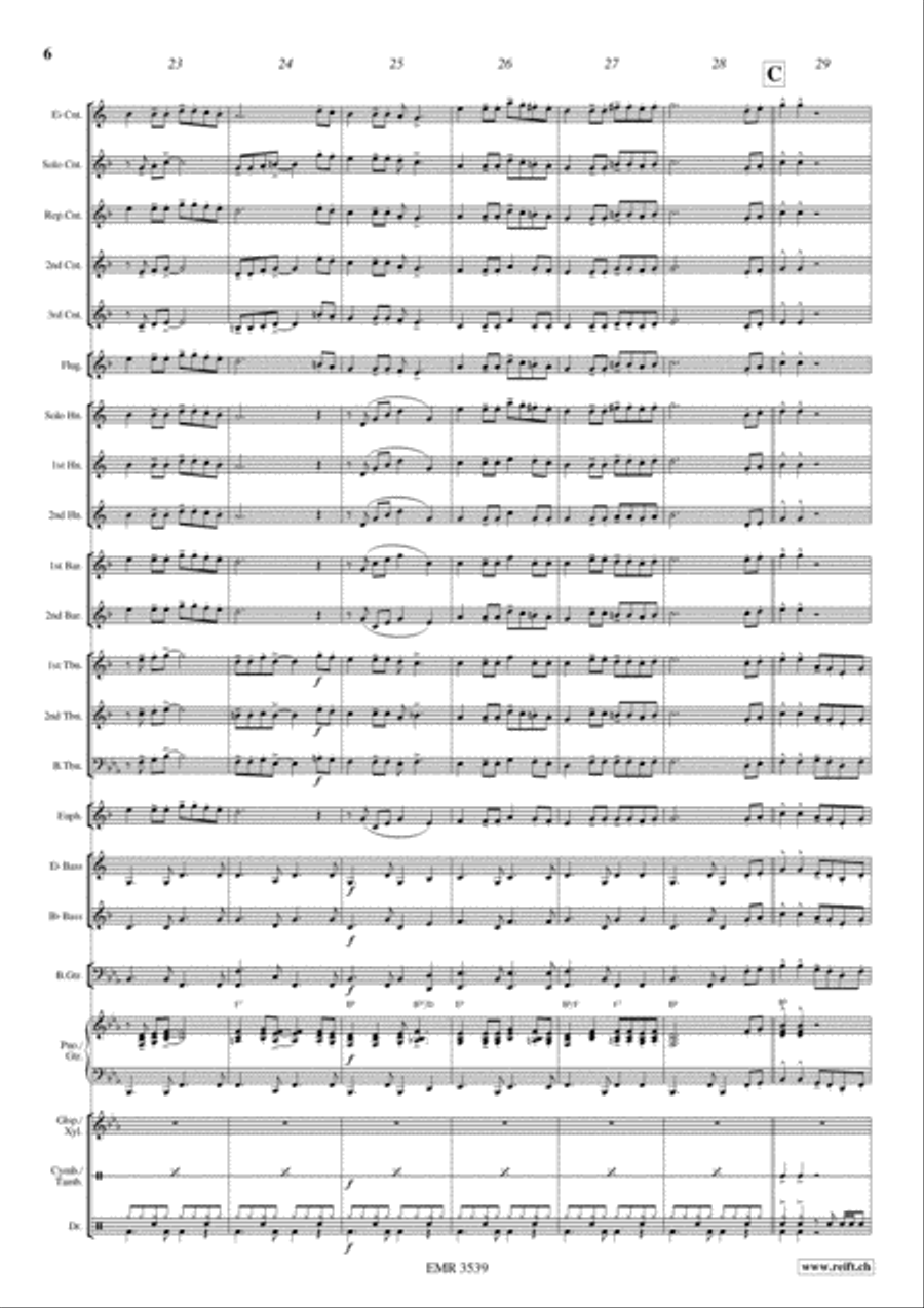 She'll Be Coming Round The Mountain Brass Band scores gallery preview page 7