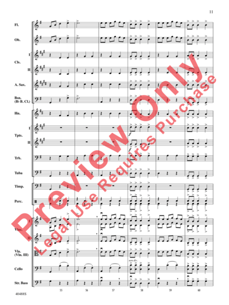 Overture to Die Fledermaus Full Orchestra scores gallery preview page 12