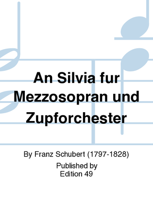 Book cover for An Silvia fur Mezzosopran und Zupforchester