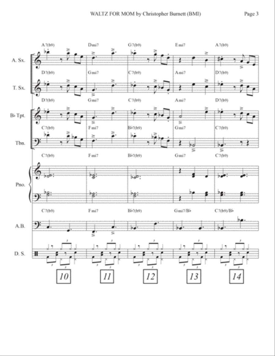 Waltz For Mom Jazz Ensemble scores gallery preview page 4