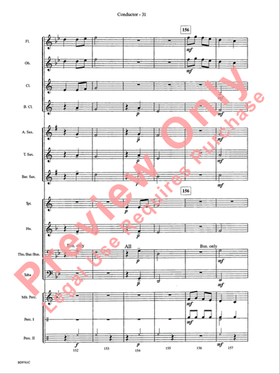 Bartók Suite (from For Children) by Bela Bartok Concert Band - Sheet Music page 34