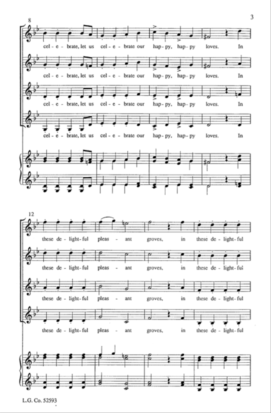 In These Delightful Pleasant Groves Women's Choir scores gallery preview page 10