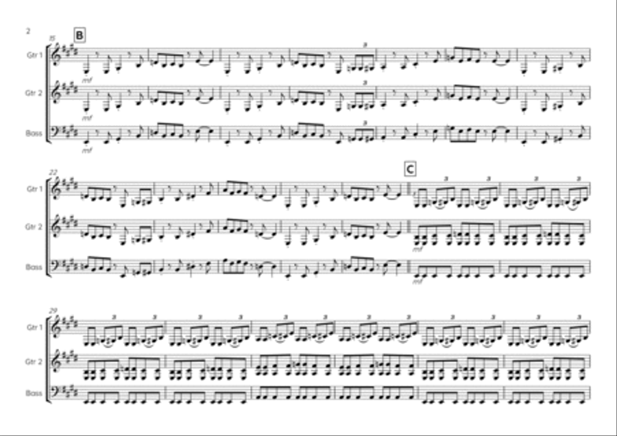 Hide Away Electric Guitar scores gallery preview page 2