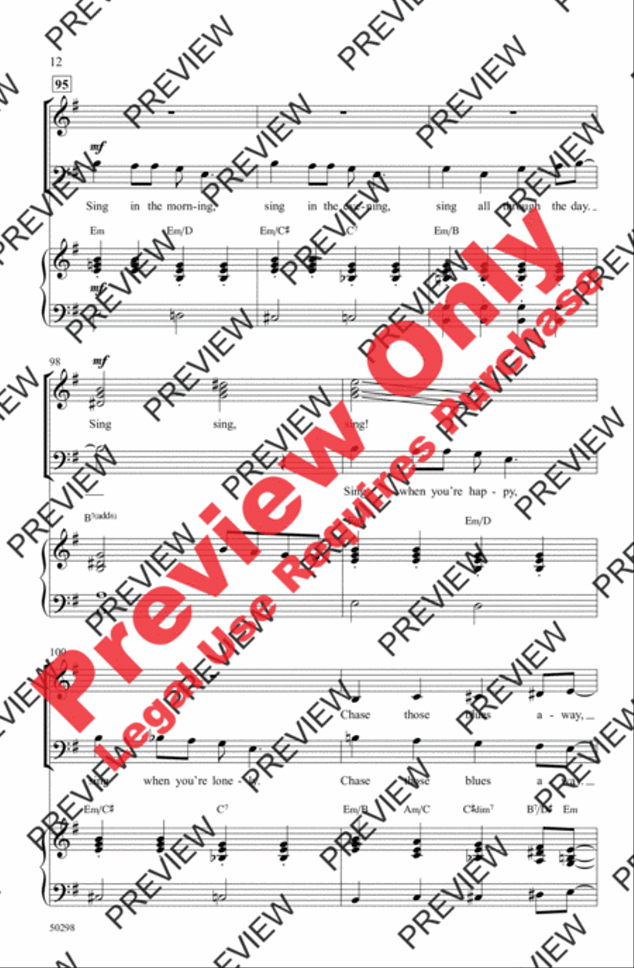 Sing, Sing, Sing 4-Part scores gallery preview page 12