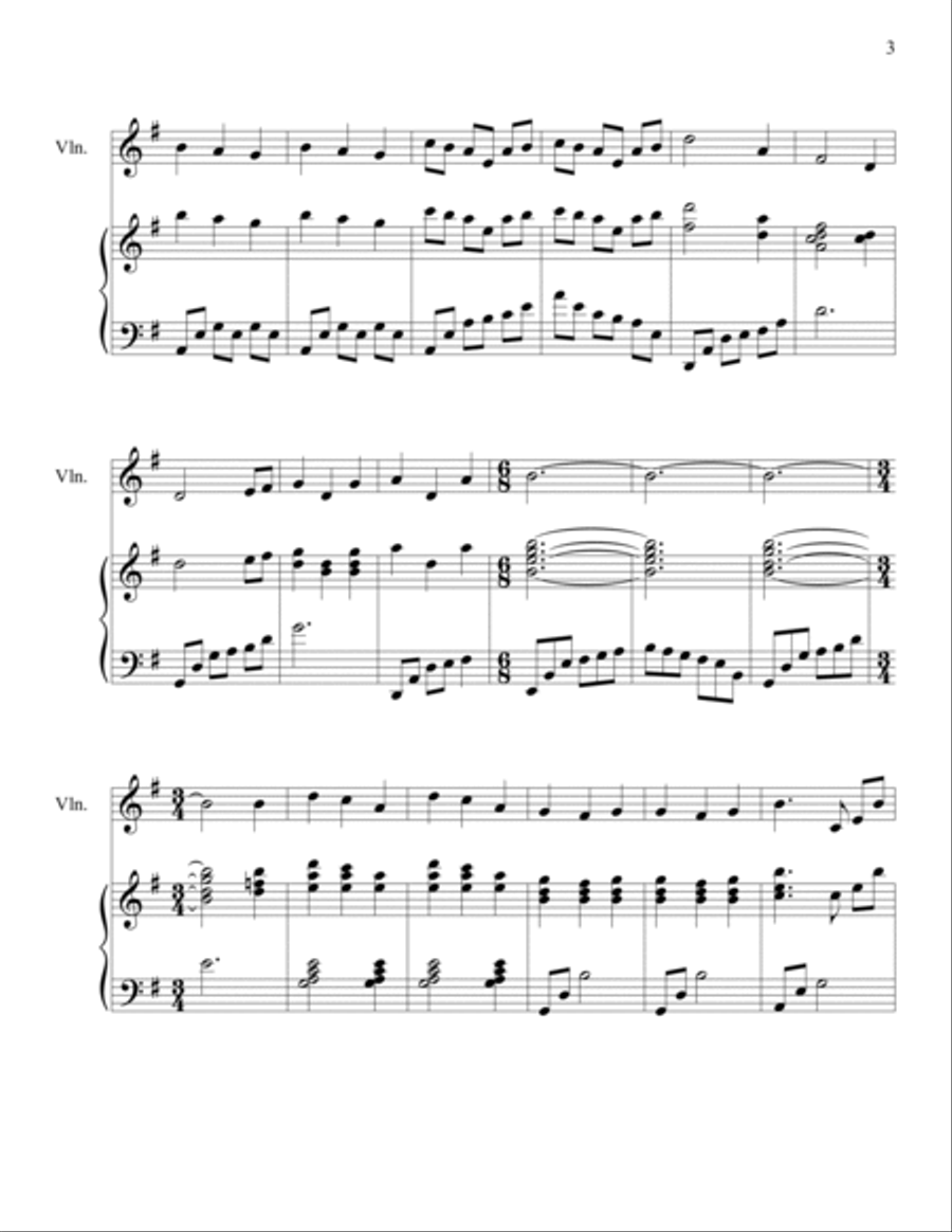 Hymn Collection for Advanced Piano & Violin Violin Solo scores gallery preview page 3