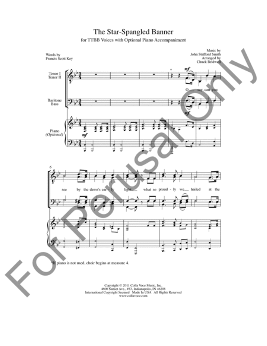 The Star-Spangled Banner The Star-Spangled Banner TTBB scores gallery preview page 13