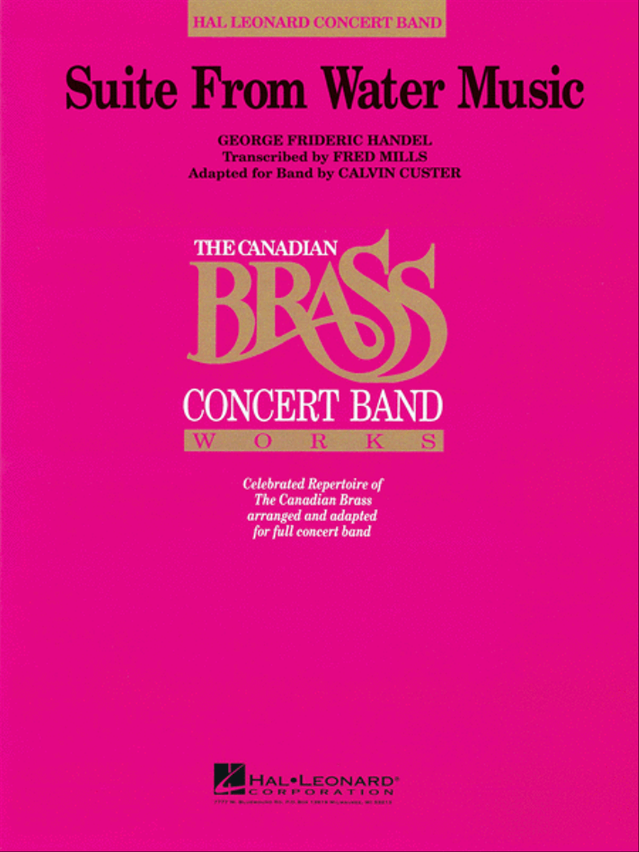 Water Music, Suite From Water Music, Suite From Concert Band scores gallery preview page 1