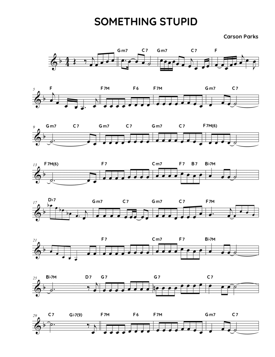 Something Stupid Piano scores gallery preview page 1