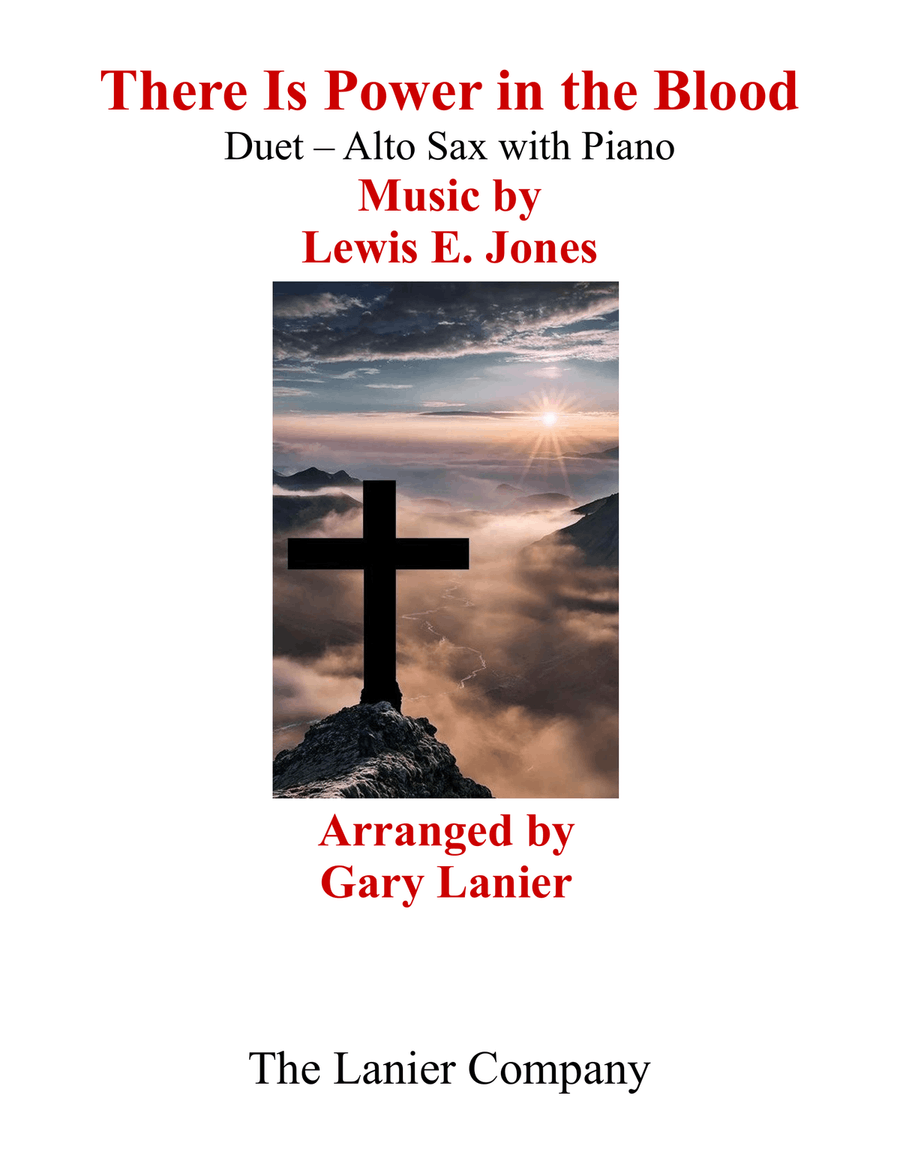 Gary Lanier: THERE IS POWER IN THE BLOOD (Duet – Alto Sax & Piano with Parts) Woodwind Duet scores gallery preview page 1