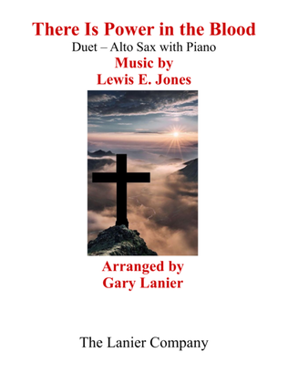 Book cover for Gary Lanier: THERE IS POWER IN THE BLOOD (Duet – Alto Sax & Piano with Parts)