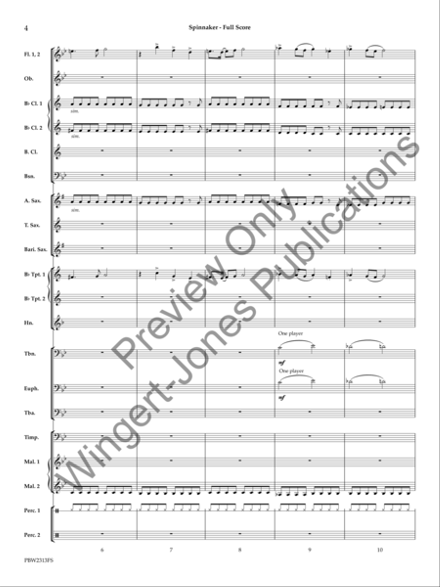 Spinnaker (Score) Concert Band scores gallery preview page 5