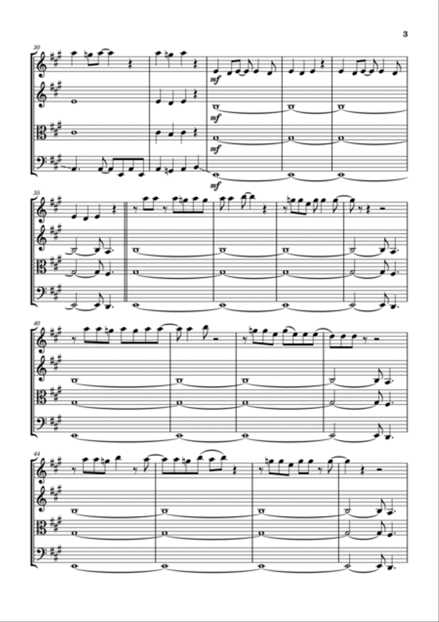 Dirty Deeds Done Dirt Cheap String Quartet scores gallery preview page 4