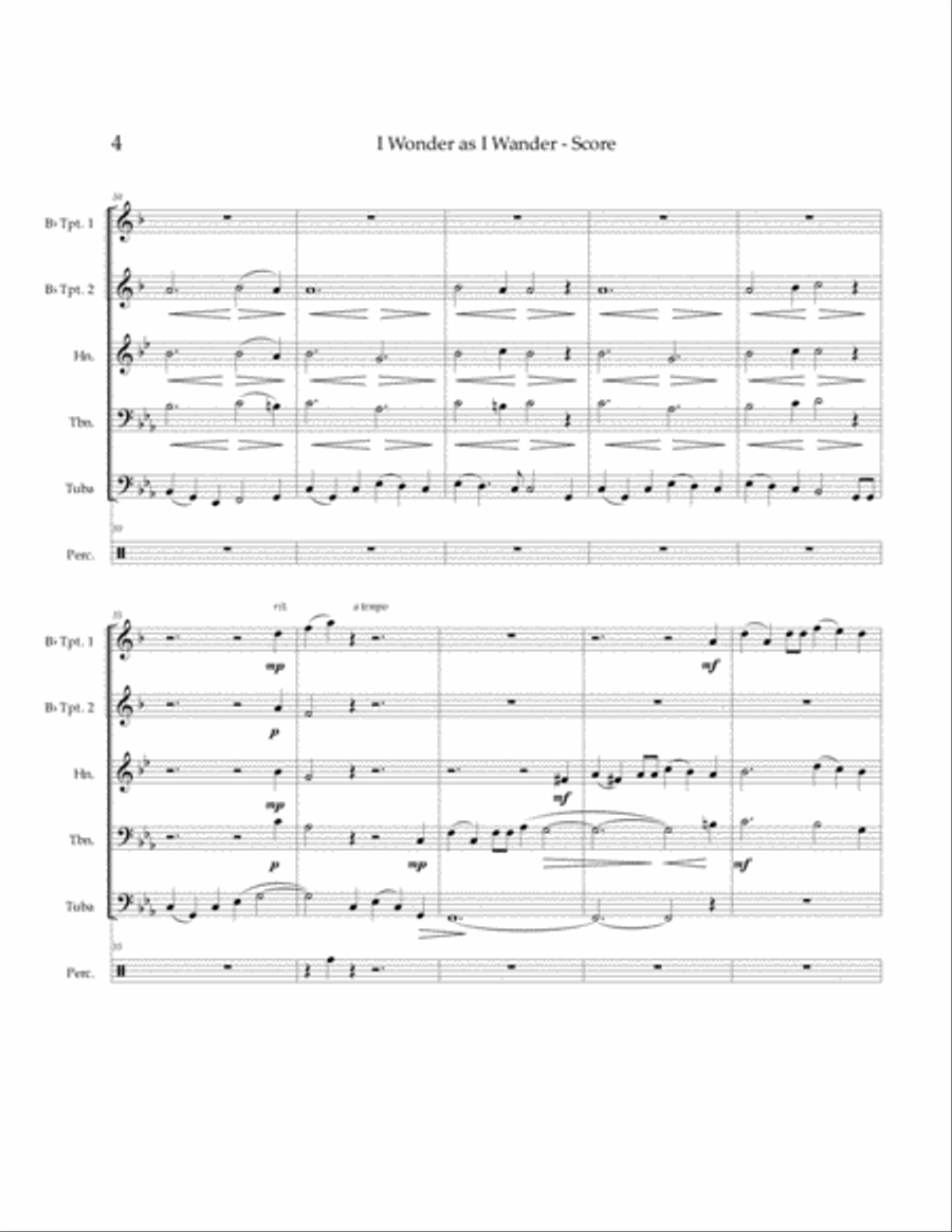 I Wonder As I Wander I Wonder As I Wander Horn scores gallery preview page 5