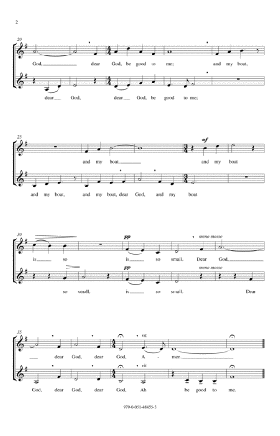 Dear God, Be Good To Me 2-Part scores gallery preview page 2