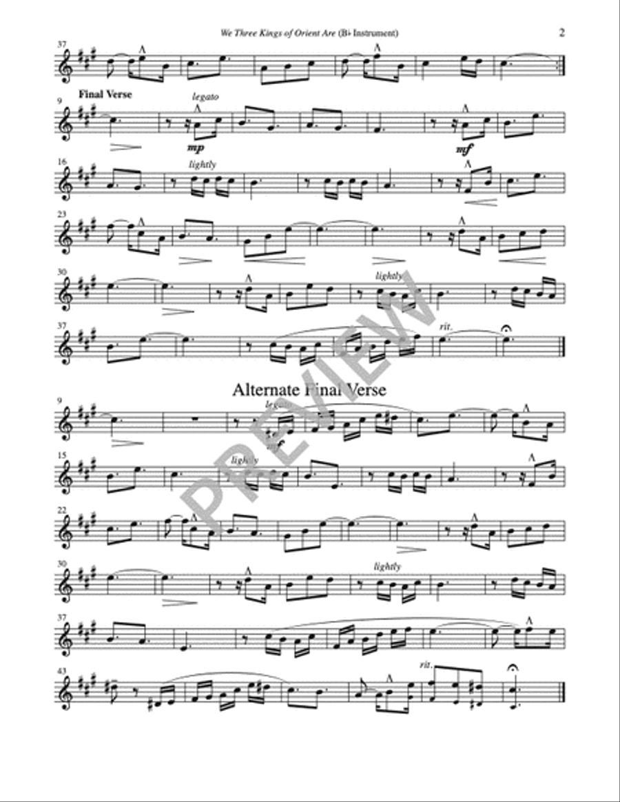 We Three Kings of Orient Are - Instrument edition Guitar scores gallery preview page 5