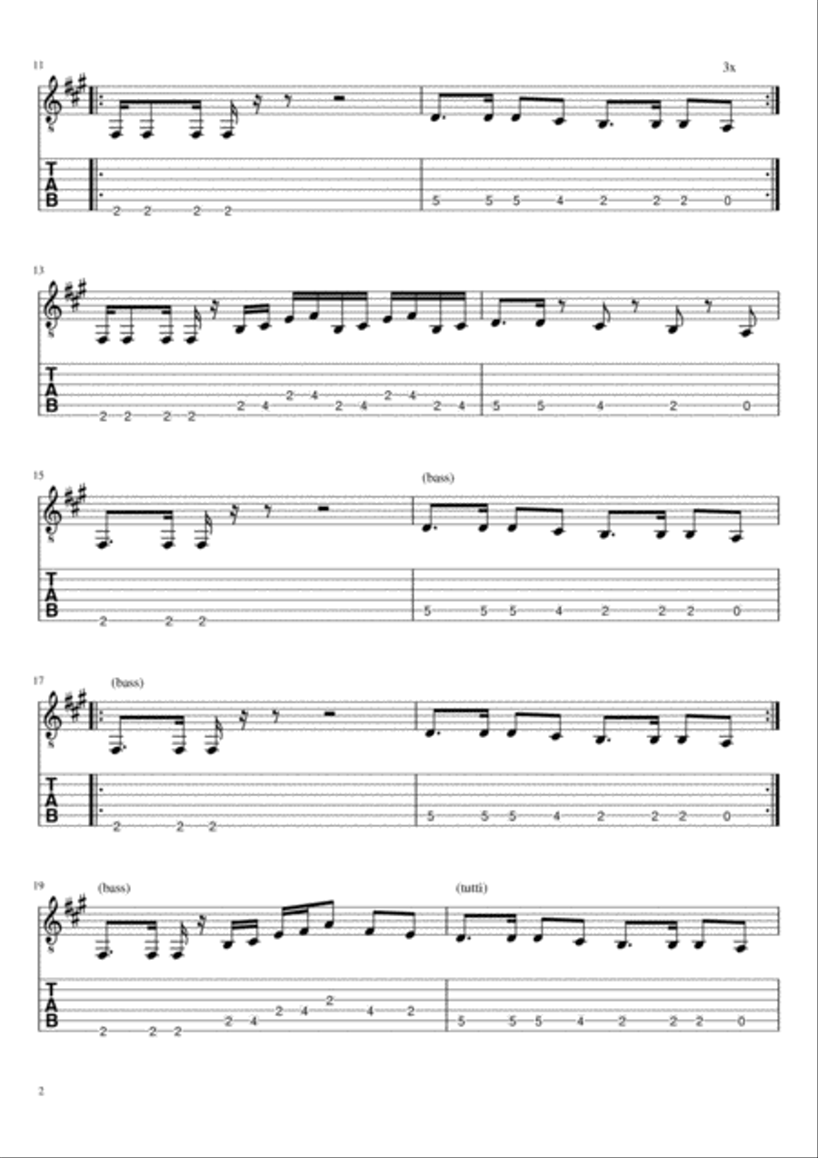 R U Mine? R U Mine? Guitar Tablature scores gallery preview page 2