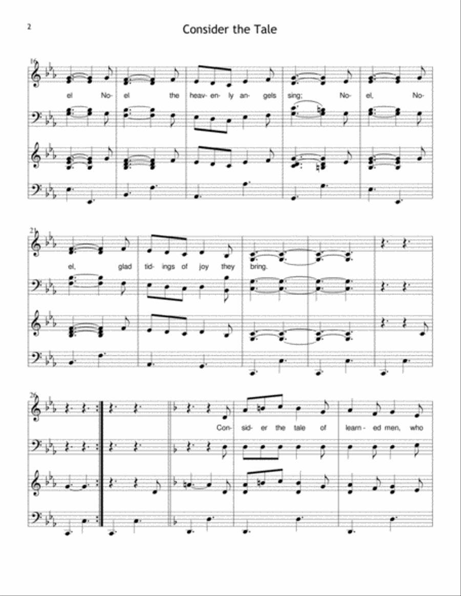 Consider the Tale - Choir Version (includes unlimited license to copy) Choir scores gallery preview page 2