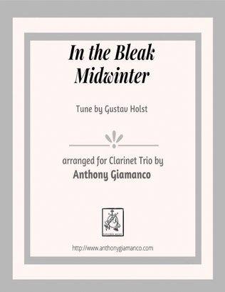 In the Bleak Midwinter (for B-flat clarinet trio)