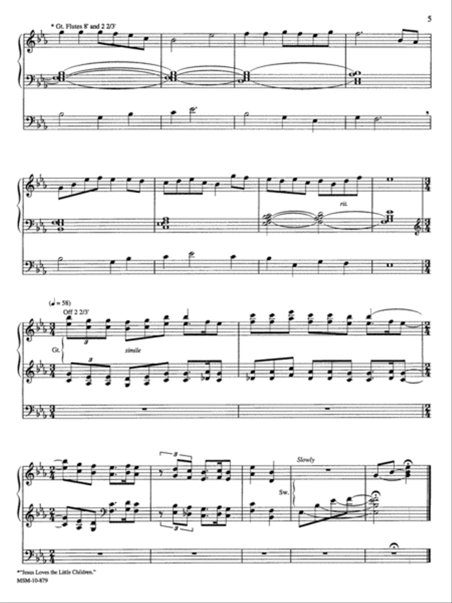 Three Hymn Improvisations Organ scores gallery preview page 4