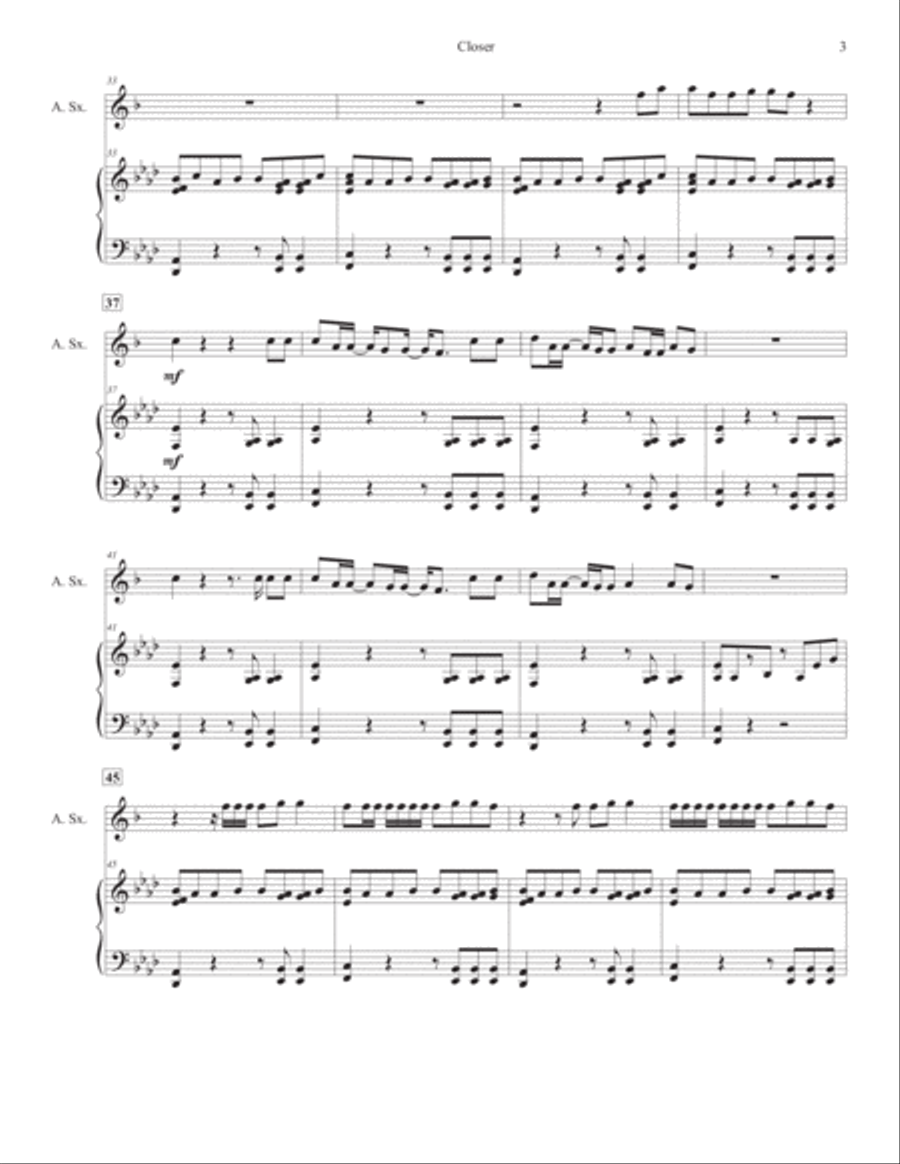 Closer Alto Saxophone scores gallery preview page 4