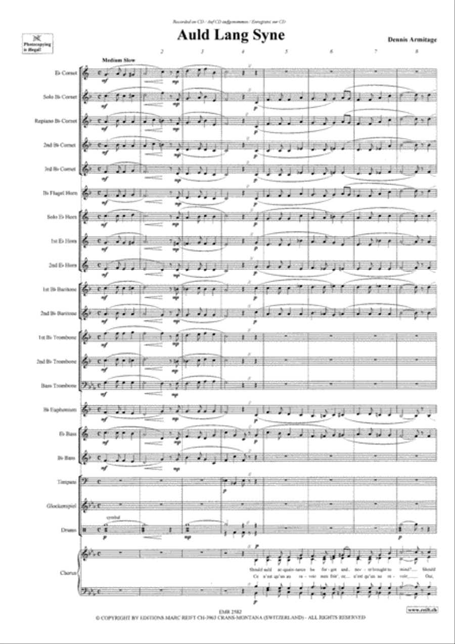Auld Lang Syne 4-Part scores gallery preview page 4