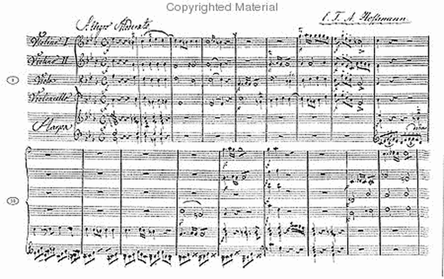 Quintet for harp and string quartet - Autograph MS