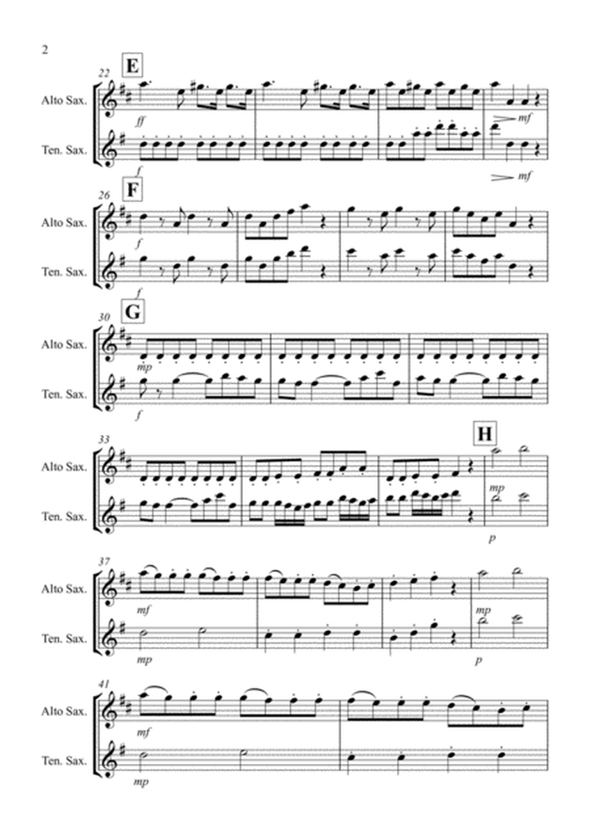 Eine Kleine Nachtmusik (first movement) for Alto and Tenor Saxophone Duet image number null