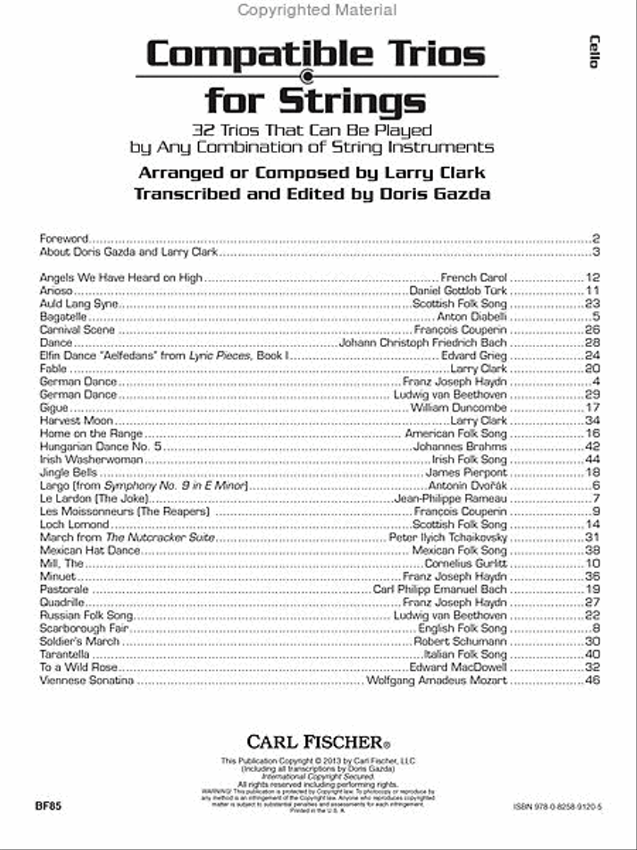 Compatible Trios for Strings String Orchestra scores gallery preview page 2