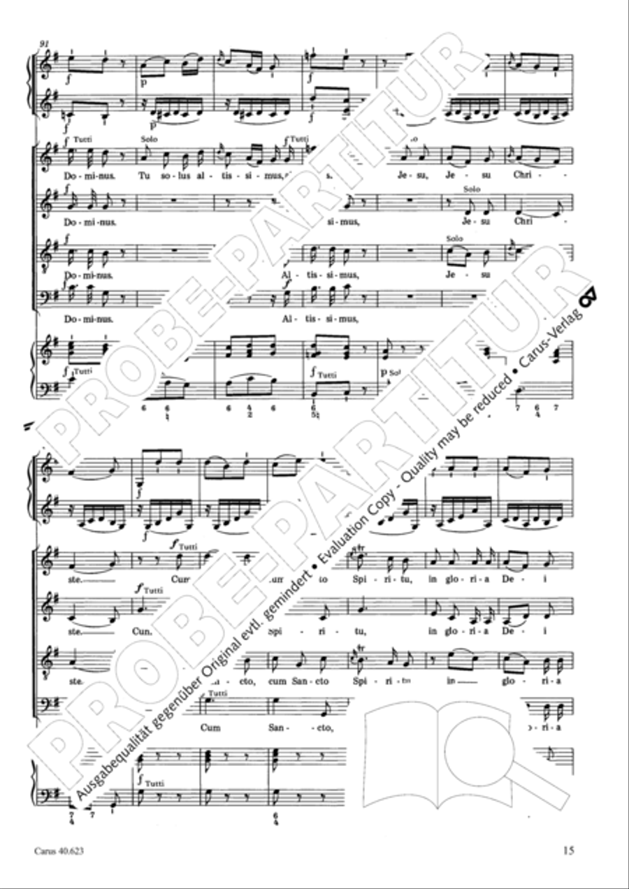 Missa brevis in G major Missa brevis in G major 4-Part scores gallery preview page 16